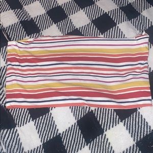forever 21 multicolored stripped tube top